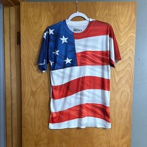 Patriotic American Flag Short Sleeve Tee